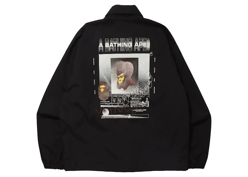 bape coach jacket black
