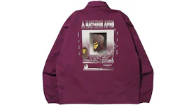 BAPE Graphic Relaxed Fit Coach Jacket Purple