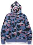 BAPE Space Camo Shark Full Zip Hoodie 'Black