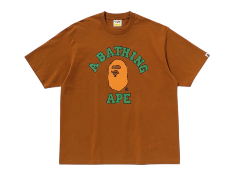 【BAPE】HAND DRAWN COLLEGE RELAXED FIT TEE 要在庫確認 BAPE Hand Drawn College Relaxed Fit Tee Beige Men's - US