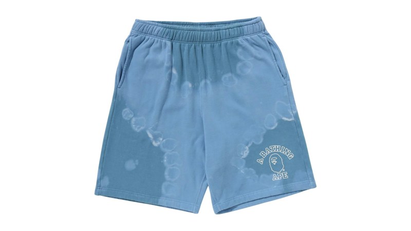 BAPE Hand Dye Relaxed Fit Sweat Shorts Blue