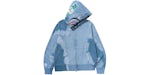 Sudadera con capucha y cremallera completa BAPE Hand Dye Shark azul