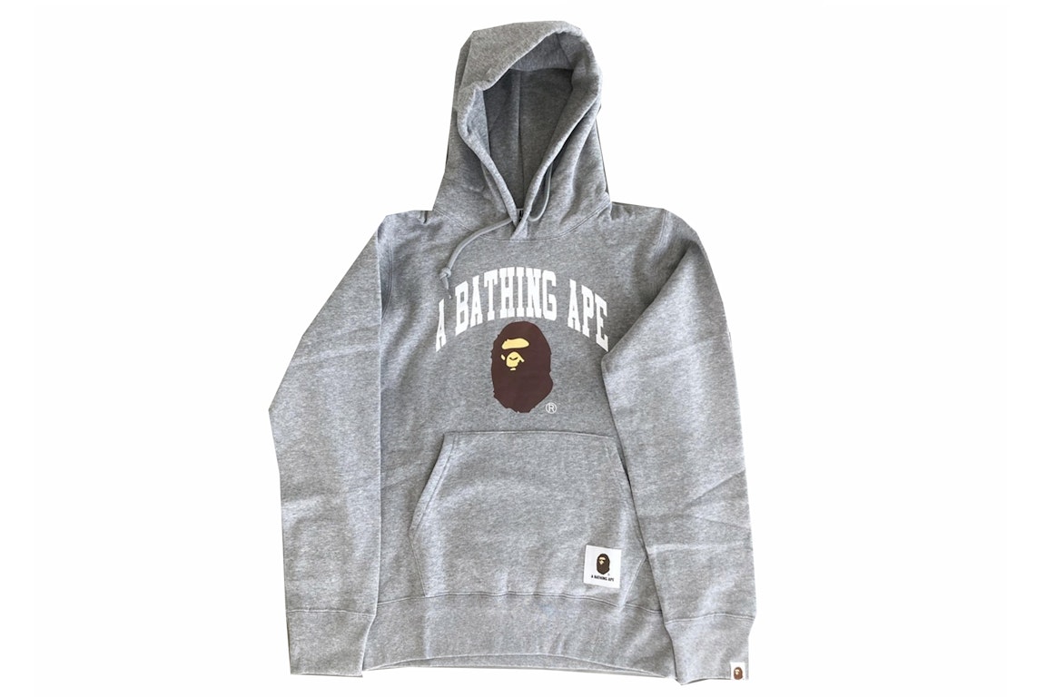 Pre-owned Bape Happy New Year Hoodie (ss22) Heather Grey