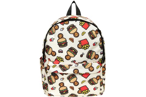 BAPE Zaino Rigido Medio Crema Uomo SS25 IT