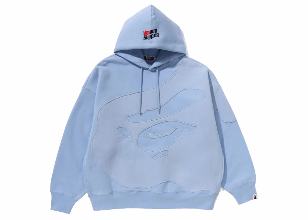 Pre-owned Bape Head Patch Pullover Hoodie Blue