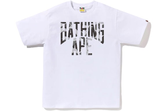 BAPE Heather Gray Tarnfarbe A Bathing Ape Tee Weiß