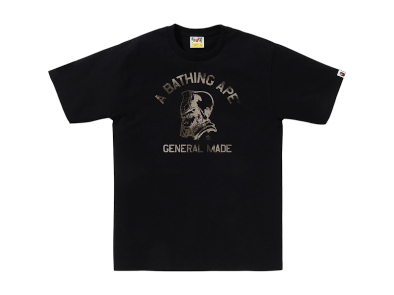 NEW【A BATHING APE】HIGH TONE BLEACH GENERAL MADE TEE BAPE High Tone Bleach General Made Tee Black Men's - SS25 - US