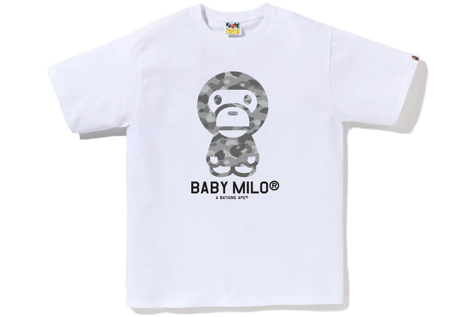BAPE Honeycomb Camo Baby Milo Tee White/Grey