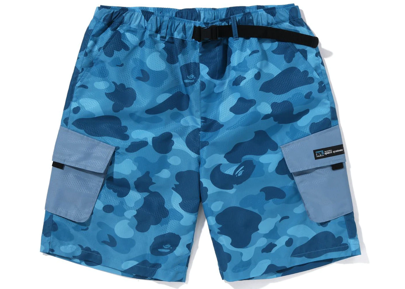 BAPE Honeycomb Camo Cargo Shorts Blue Men's - SS23 - US