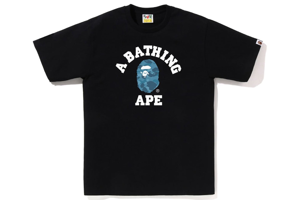 Click to view more detailed imagery on our partner's website Pre-owned Bape Honeycomb Camo College Tee Black/blue