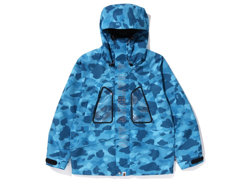 BAPE Honeycomb Camo Snowboard Jacket Blue Men's - SS23 - US