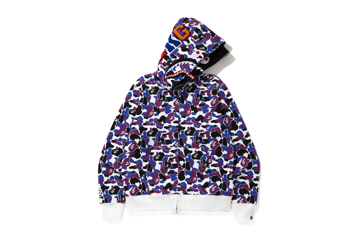 Pre-owned Bape Hong Kong 14th Anniversary Shark Full Zip Hoodie Purple