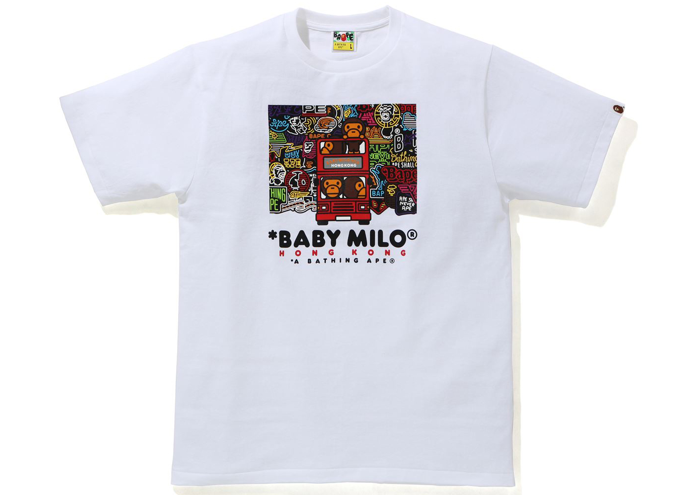 BAPE Hong Kong 15th Anniversary Baby Milo Tee White Men's - SS21 - US