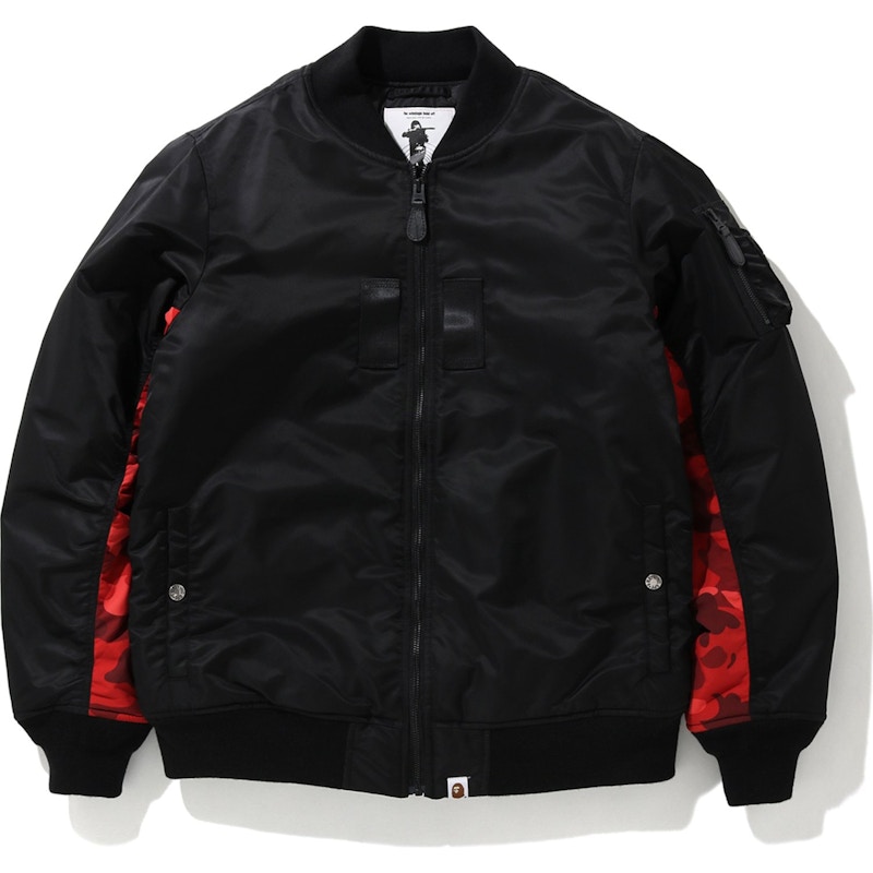 BAPE® HUNTING MA-1 BAPE Hunting MA-1 Black/Red Men's - FW19 - US