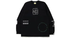 BAPE Ink Print Relaxed #1 L/S Tee Black
