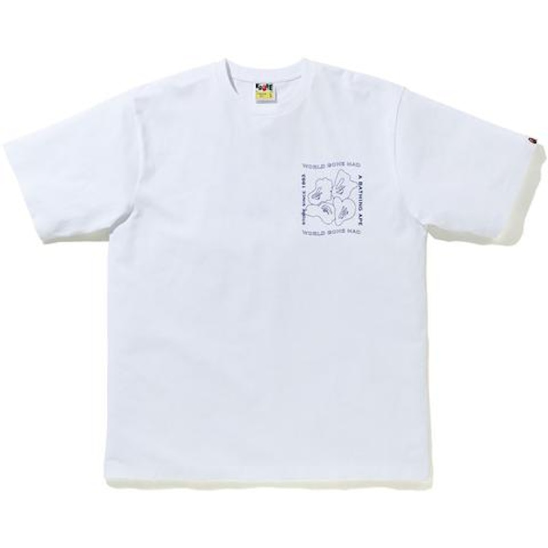 BAPE Ink Print Relaxed #1 Tee White