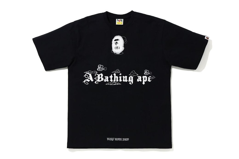 BAPE Ink Print Relaxed Fit #2 Tee Black