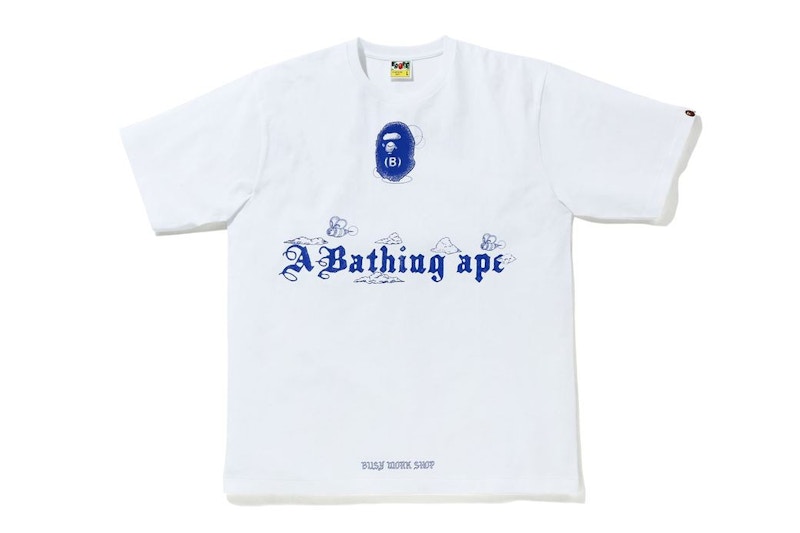 BAPE Ink Print Relaxed Fit #2 Tee White