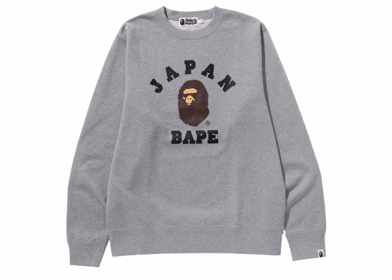 爆買い！ Gray (FW23) Crewneck College Japan BAPE Men's US - FW23 - トップス