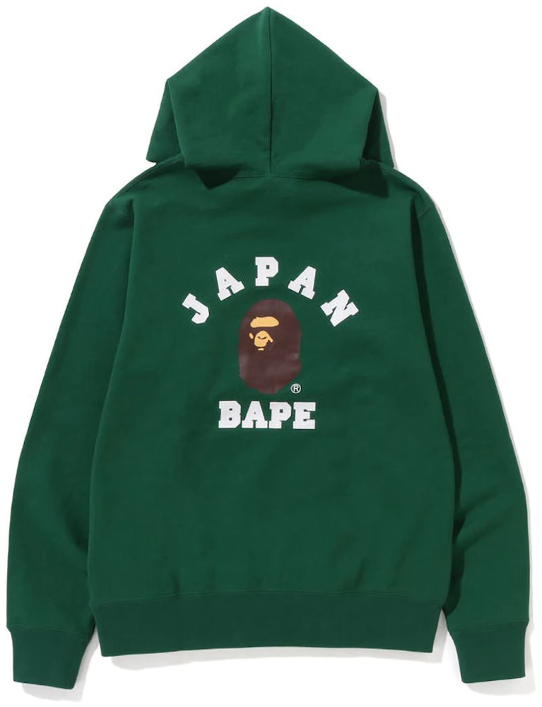 BAPE Japan College Pullover Hoodie Green Men's - SS23 - US