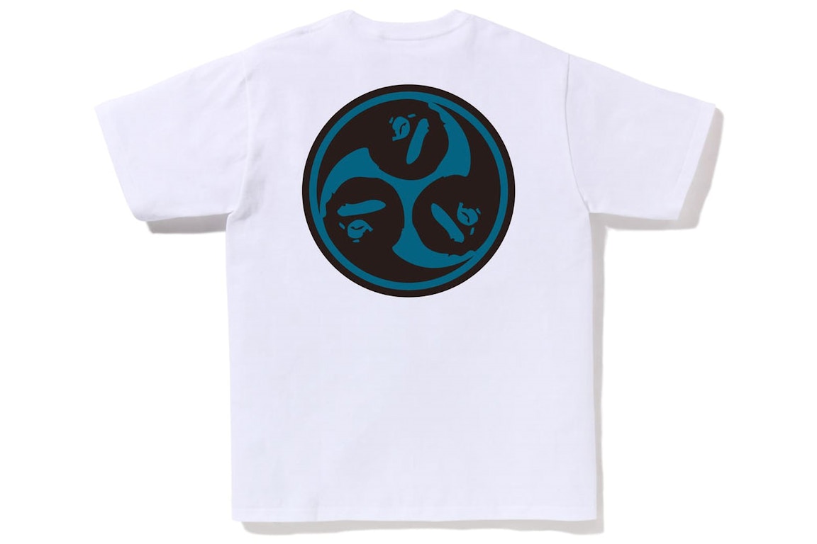 Pre-owned Bape Japan Culture Mitsudomoe Tee White