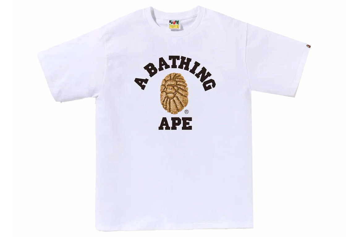 Pre-owned Bape Jewels College Tee White