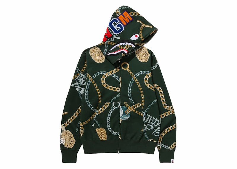 Bape shark hoodie gold on sale