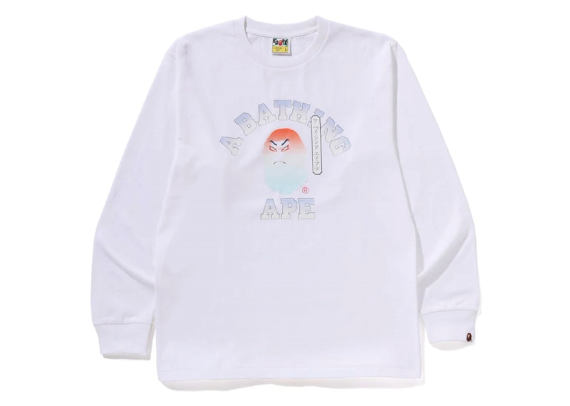 BAPE Kabuki Head L/S Tee White Men 