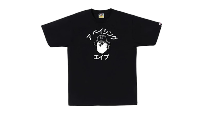BAPE X LBWK – KATAKANA COLLEGE TEE Black BAPE Katakana Pirate
