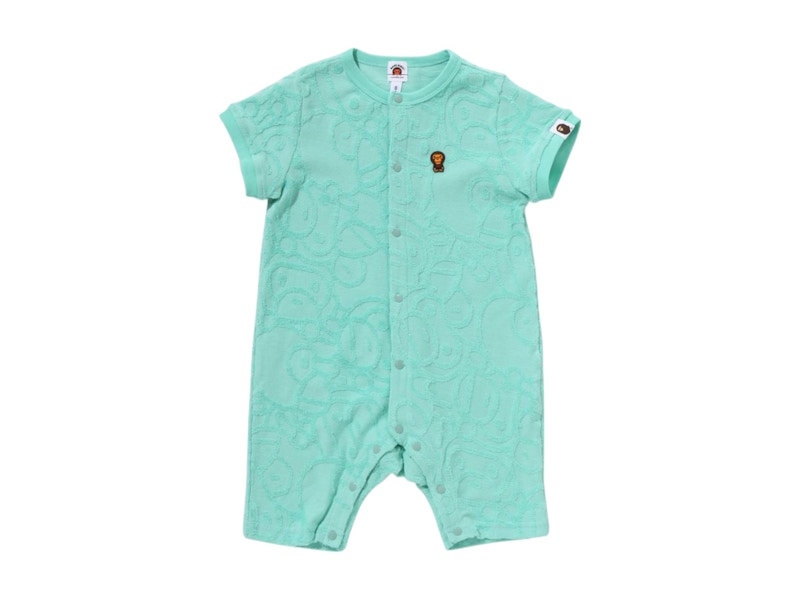 BAPE bambini All Baby Milo Pagliaccetti in pile Verde