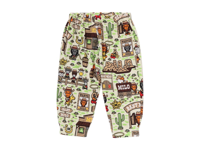 BAPE Kids Baby Milo Western Pattern Baby Pants Multicolor