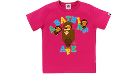 BAPE Kids Colors College Milo Tee Pink