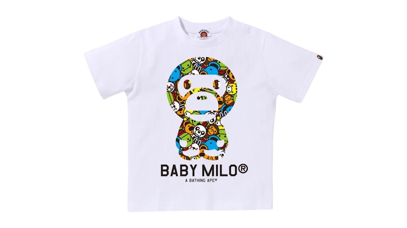 BAPE Kids Milo All Friends Baby Milo Tee White - SS25 - US