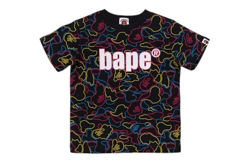 BAPE Kid's Neon Camo Tee Multi