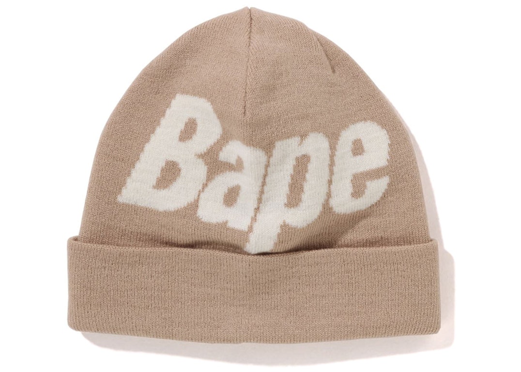 Pre-owned Bape Knit Cap Beanie Beige