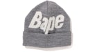 BAPE Berretto in maglia grigio