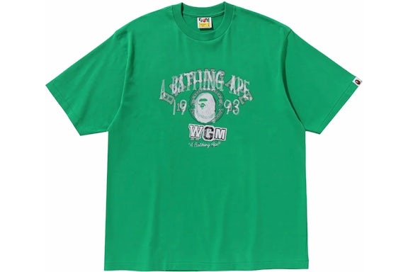 BAPE Layered College Relaxed Fit Tee Grün