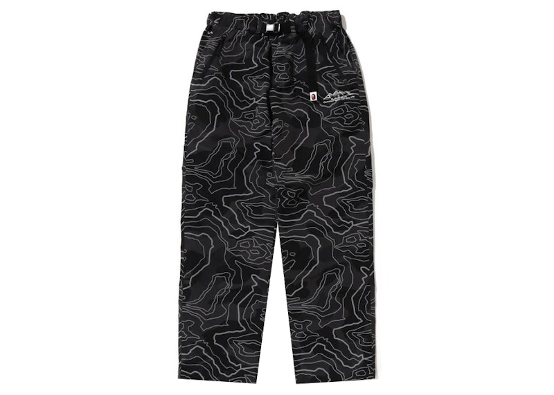 BAPE Layered Line Camo Track Pants Black Men's - SS23 - US