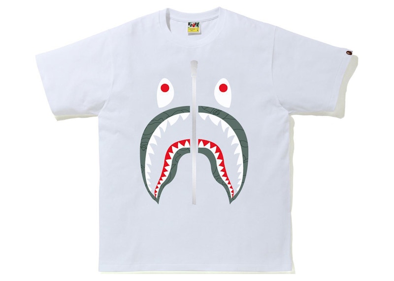 white and green bape shirt