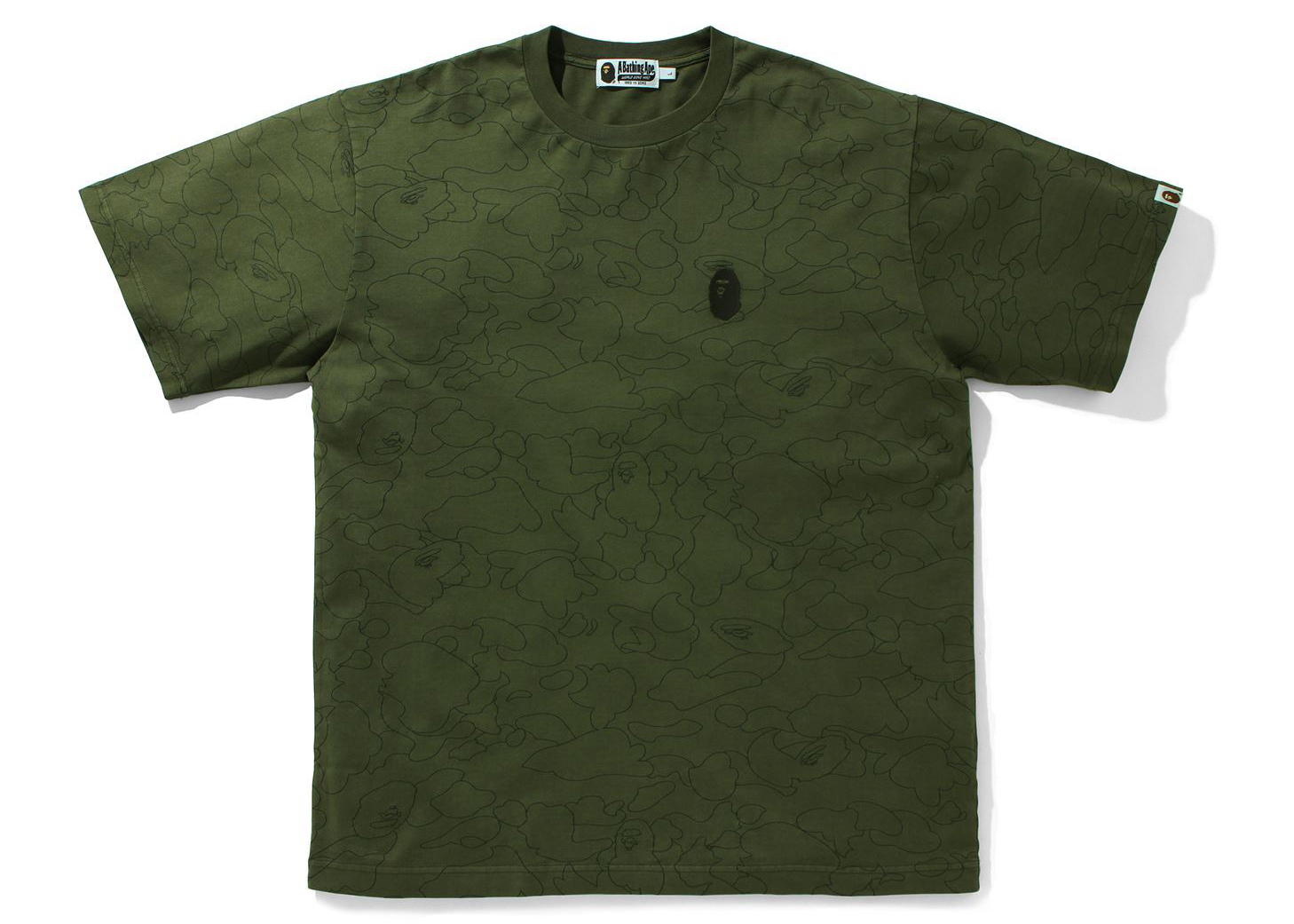 BAPE Line 1st Camo Washed Relaxed Fit Pullover Hoodie Olivedrab