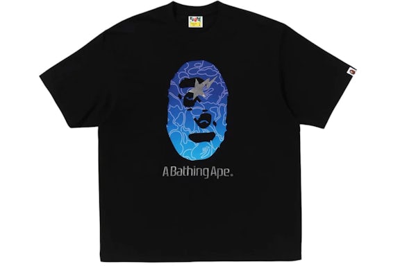 BAPE Line Camuflaje Ape Head Camiseta Relaxed Fit Negro