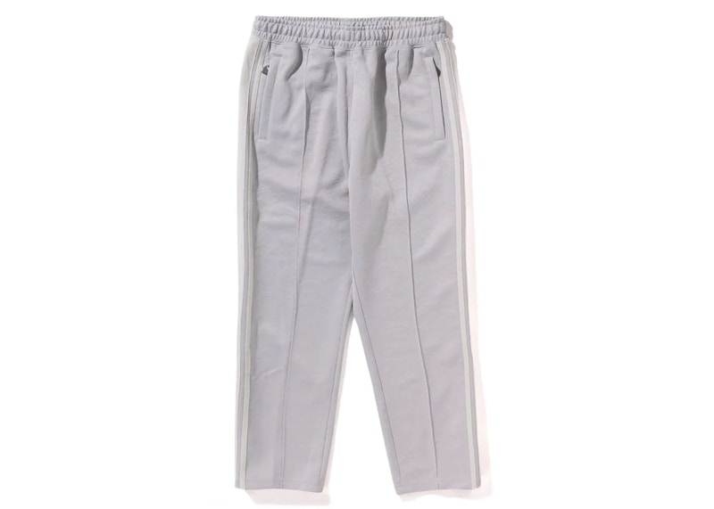 Pre-owned Bape Men's Line Camo Jacquard Loose Fit Sweatpants In Silver