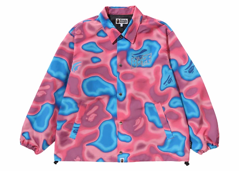 BAPE Liquid Camo Bape Sta Relaxed Fit Coach Jacket Pink