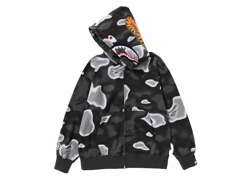 Bape shark clearance black and white