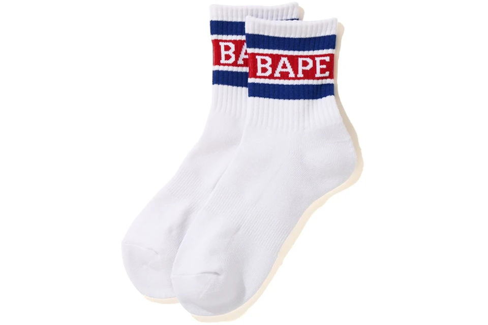 BAPE Logo Ankle Socks Blue
