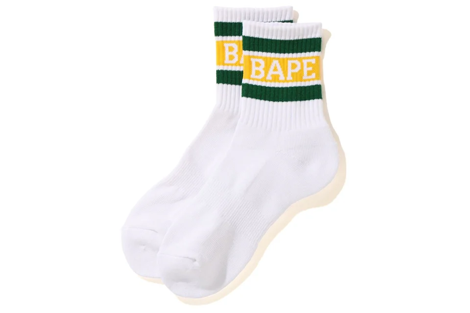 BAPE Logo Ankle Socks Green