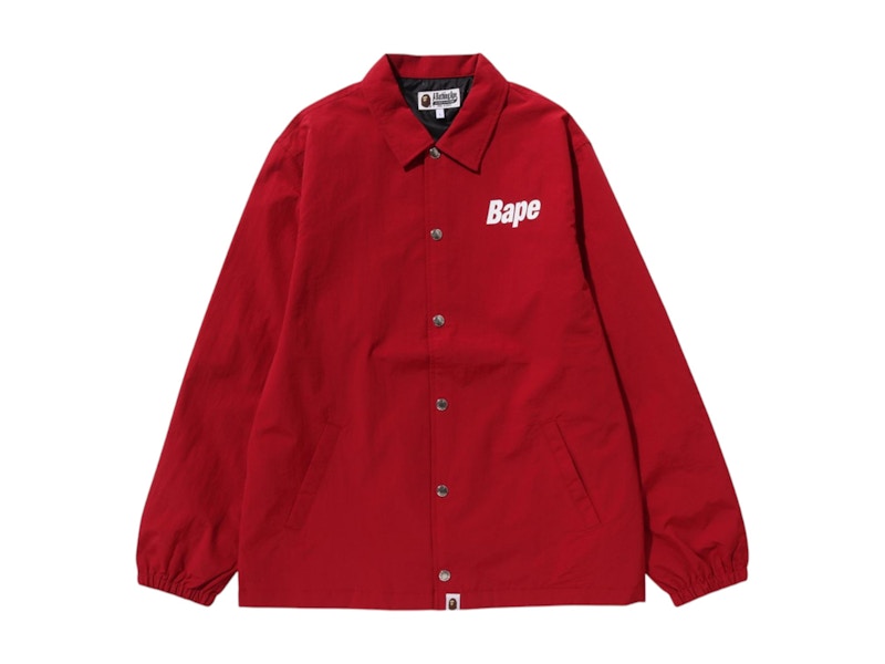 BAPE Logo Coach Jacket Rouge