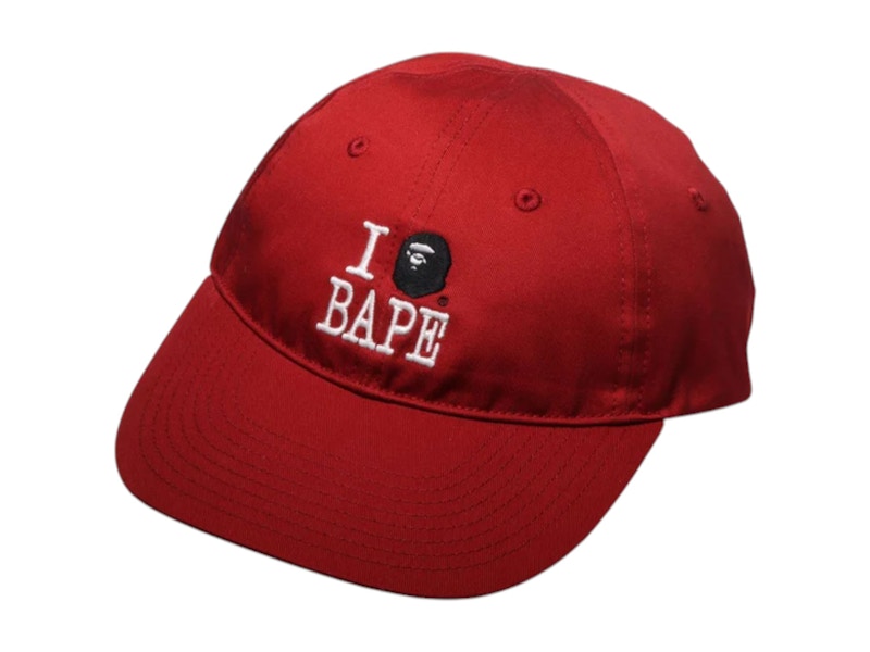 BAPE Logo Cotton Twill Cap Red - SS25 - US BAPE Logo Cotton Twill Cap Red - SS25 - US