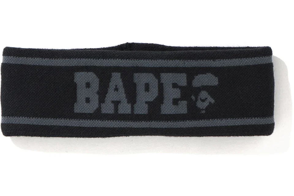 BAPE Logo Headband Black/Grey