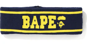 BAPE Logo Headband Navy/Yellow
